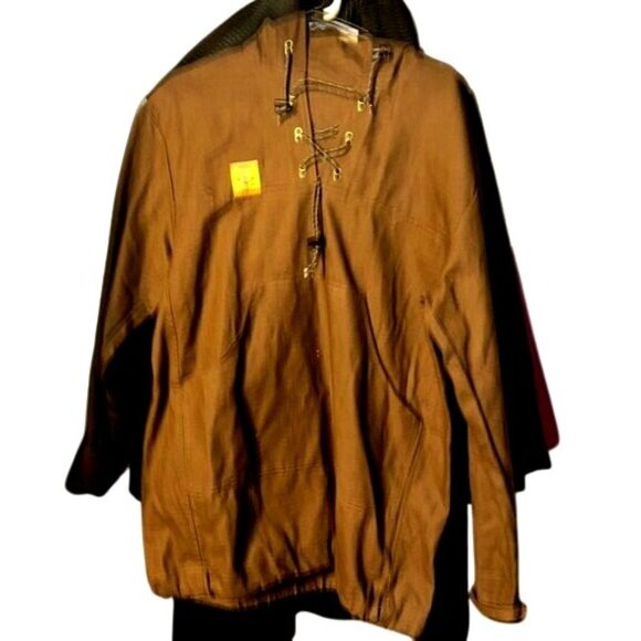 The Wandering Parson Brown Hooded Jacket Boho - Picture 1 of 8